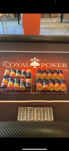 Maleta de fichas de poker cerâmica
