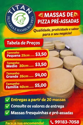 Massa pré assada para pizza