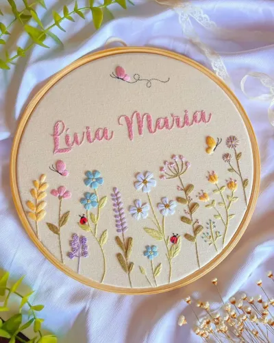 Porta maternidade bordado 20x20cm 