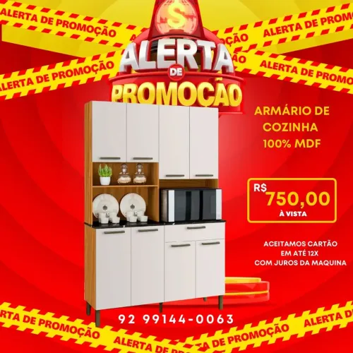 Armário de cozinha 100% MDF