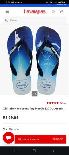 Chinelo Havaianas Top Heróis DC