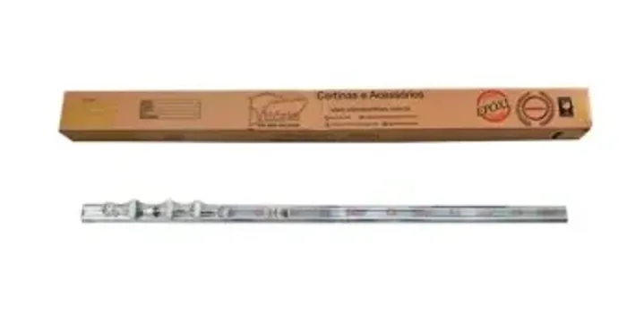 Suporte cortina Varão cromado 28mm 3 Metros Vitória