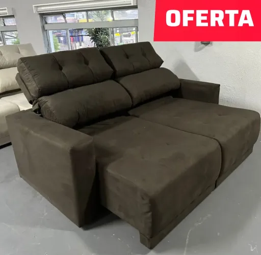 OFERTA É AQUI!!! SOFÁ RETRÁTIL E RECLINÁVEL DE FÁBRICA (PASSE O CEP)