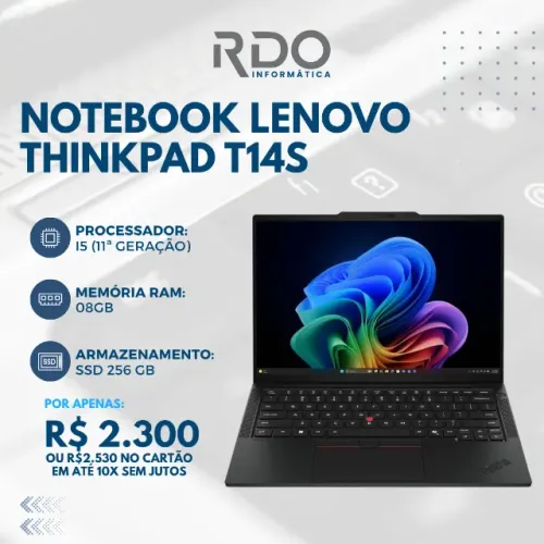 Lenovo ThinkPad T14S i5 11ª ssd 256gb | Notebook para Atendimento, Caixa e Empresas