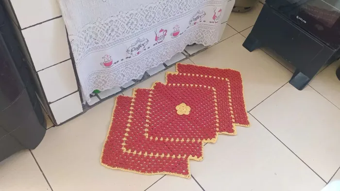 Tapete de crochê