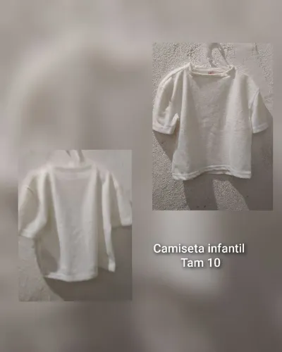 Camiseta infantil branca