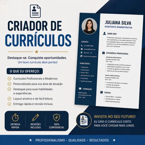 FAÇO SEU CURRÍCULO 