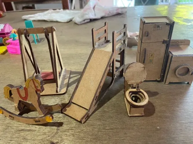 Kit Móveis Miniatura em MDF