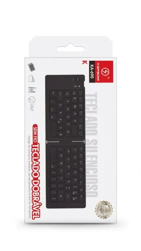 Teclado Dobrável Bluetooth Kapbom KA-690 - Sem Fio - Novo