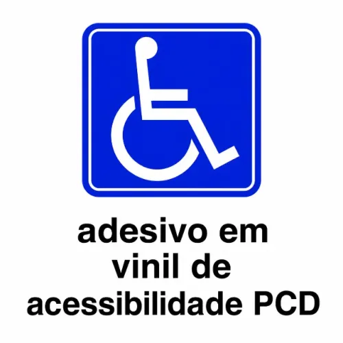Kits de adesivo de acessibilidade PCD em vinil com 4 unidades 