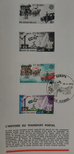 Folder com Selos Europa 75