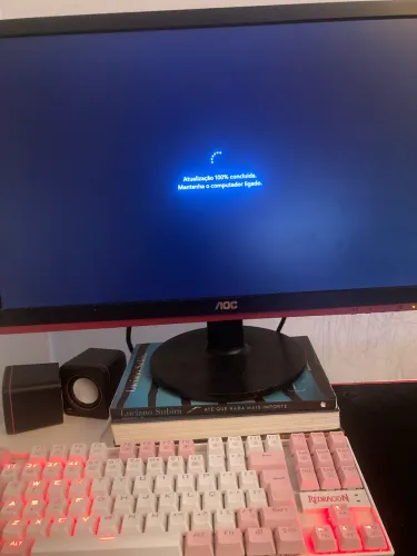 Pc gamer completo!! Mouse gamer, teclado mecânico e monitor 75hz ips. Rx 580 auros - 16gb 