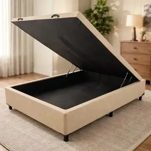 Oferta base bau casal bege 