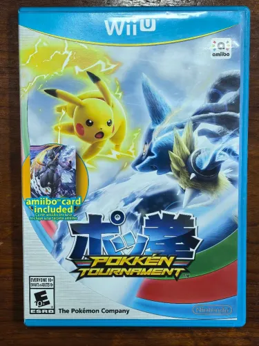 Pokken Tournament de Wii U (completo e com amiibo card Shadow Mewtwo)