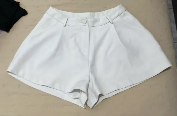Short alfaiataria branco - Tamanho M