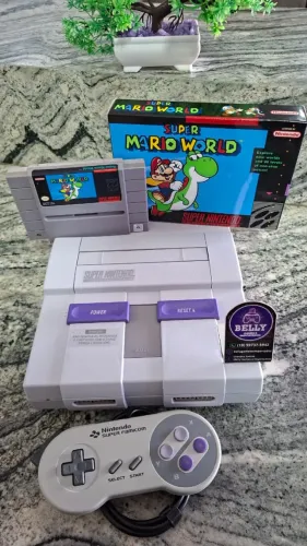 SUPER NINTENDO FAT + CONTROLE ORIGINAL + CARTUCHO NA CAIXA - ESCOLHA O SEU !