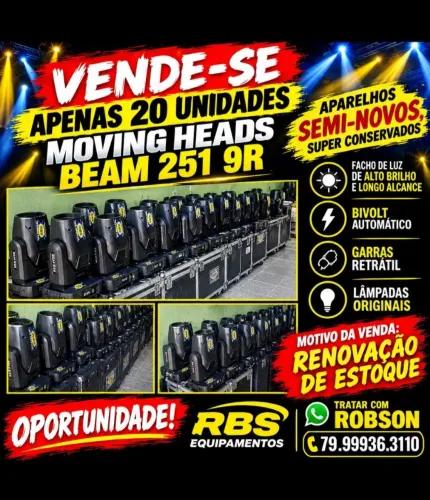 MOVING HEADS BEAM 251 9R,  Iluminação Profissional 