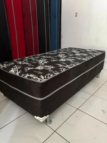 Cama box solteiro espuma 10cm confortável nova 280$ entrega grátis