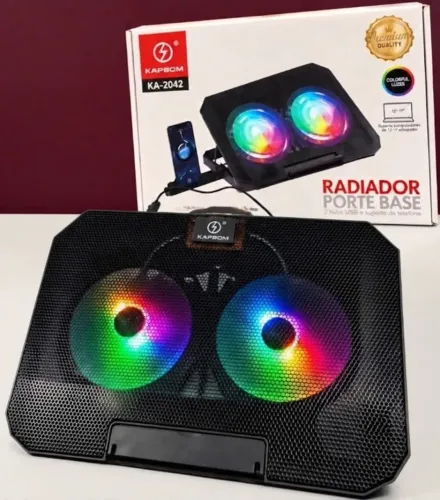 SUPORTE PARA NOTEBOOK COM COOLER OBERON OR-9012 USB AZUL