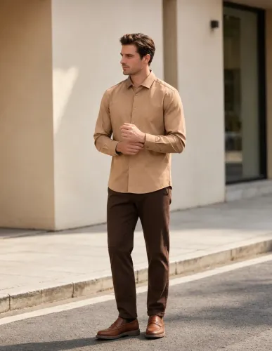 Camisa Social Brossard 38% Fibra de Bambu 62% Poliamida