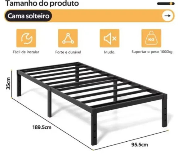 2 camas de solteiro metal articulada. São novas e estão desmontadas.