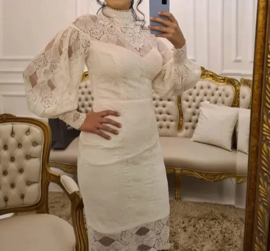 Vestido de casamento civil off white - Closet da May - Tam M