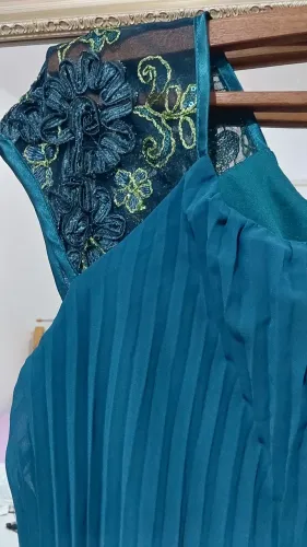Vestido azul petróleo 