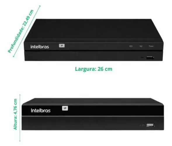 NVR Intelbras NVD 1408 8 Canais + HD + Fonte + Mouse
