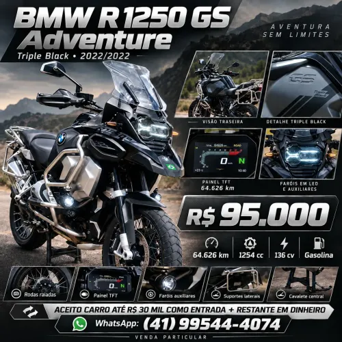 Moto BMW GS 1250 Adventure Premium Triple Black 719