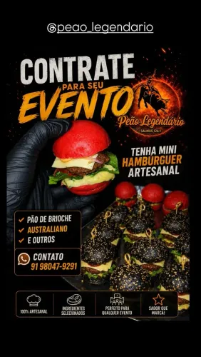 Tenha mini hambúrguer artesanal em seu evento 
