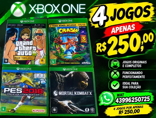 4 jogos do Xbox one