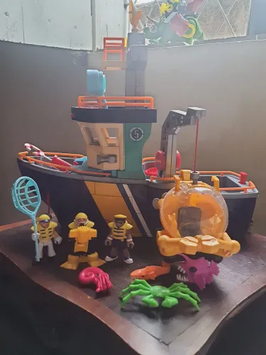 Boneco Navio Imaginext Super Navio - Mattel