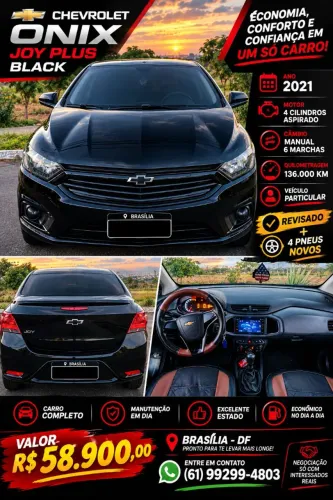 Chevrolet Joy Plus Black Ed.1.0 8V 4P Flex MEC 2021