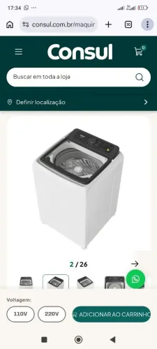 Máquina de lavar nova