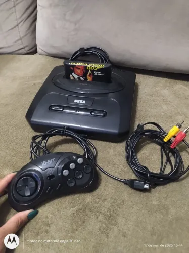 Mega drive+fita 007 completo funcionando perfeitamente