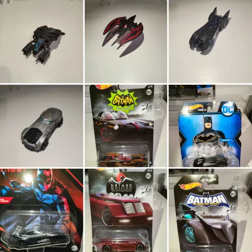 Kit Hot Wheels Batman - Batmóvel - Batmobile - 9 veículos