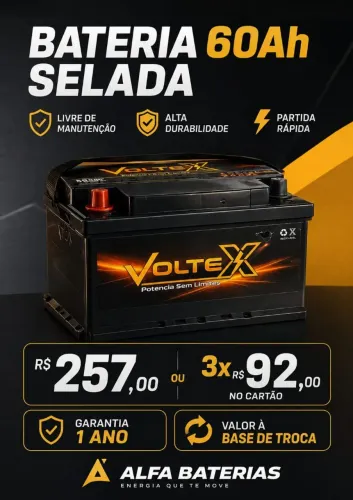 Bateria carro, Bateria automotiva, Bateria 60
