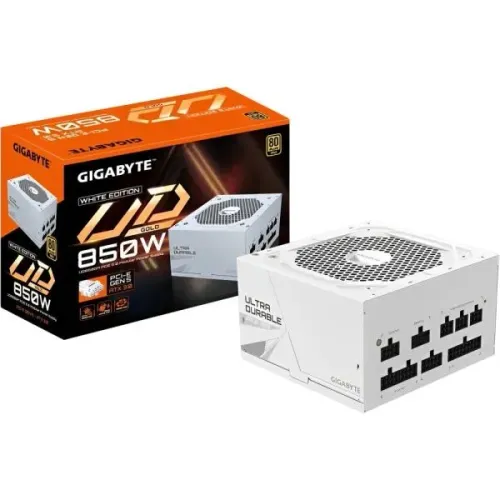 Fonte de Alimentação Gigabyte GP-UD850GM PG5 W 80 Plus Gold Full Modular 850 W - Branco