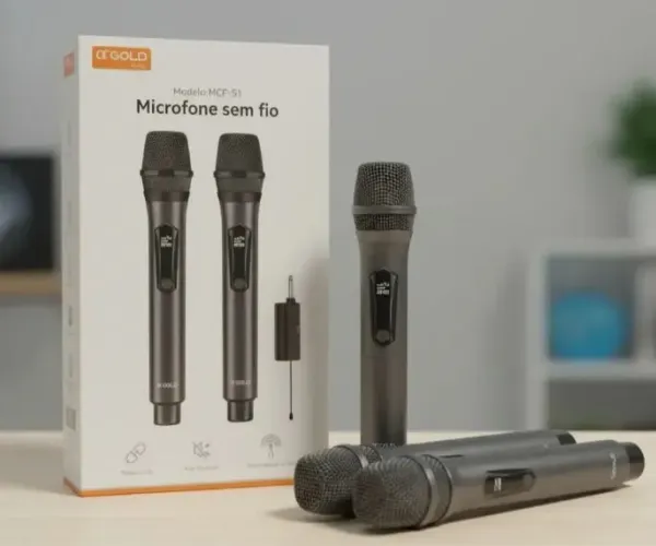 Microfone Duplo Sem Fio 