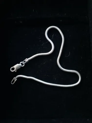 Pulseira prata 925, rabo de rato