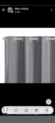 Cortina p janela blackout pvc cinza
