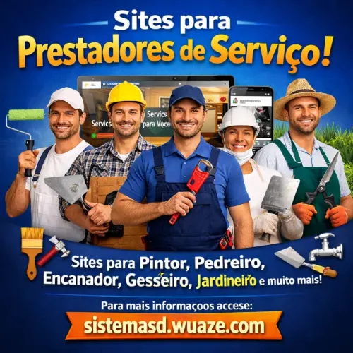 Crio seu Site - Prestadores de Serviços - Pedreiro, Pintor , Encanador, Entre outros..