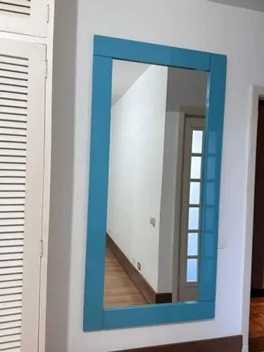 Espelho em Lacca 200 x 100 cm Cores - Azul Turquesa