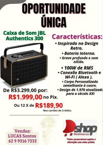 Caixa de som JBL AUTHENTIC