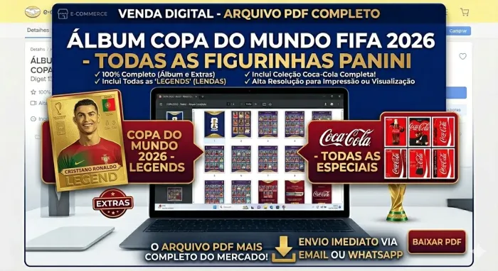 Figurinhas da copa 2026 Via PDF (Incluindo Legends)