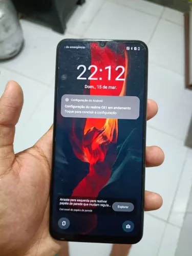 Realme C61 R$500: funcionando, com defeito na placa e Wi-Fi sem funcionar.