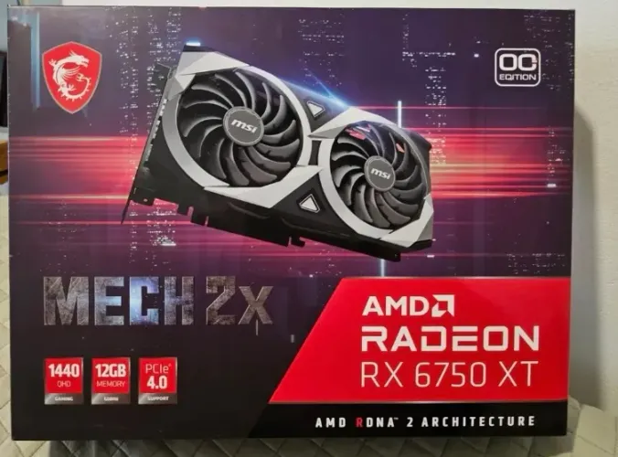 Placa De Vídeo Rx 6750 Xt Mech 2x 12g Oc Msi Amd, 12 Gb Gddr (Usado)