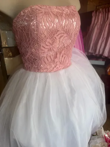 Vestido baladinha rose tomara que caia 15 anos debutantes