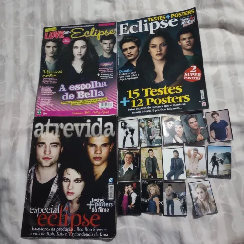 coleção twilight crepúsculo ( 3 revistas época eclipse + 14 cards (itens de colecionador)
