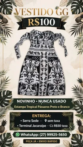 Vestido lindo no tamanho GG.